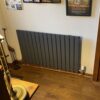 Anthracite Designer Horizontal Flat Panel Radiator Single Panel