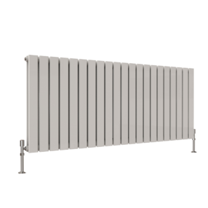 White Designer Horizontal Flat Panel Radiator - Double Panel