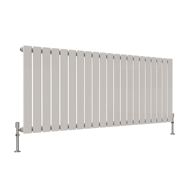 White Designer Horizontal Flat Panel Radiator - Single Panel - Castle ...