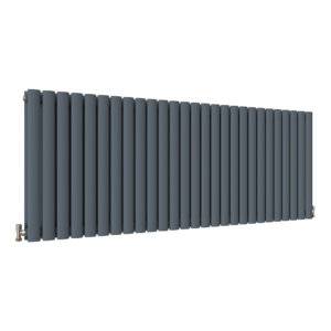 Anthracite Designer Horizontal Oval Radiator - Double Panel