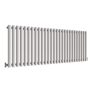 White Designer Horizontal Oval Radiator - Single Panel