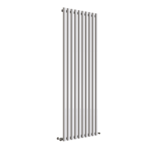 White Designer Vertical Oval Radiator - Single Panel