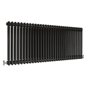 Black Traditional Horizontal Column Radiator - Double Column