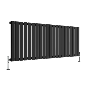 Black Designer Horizontal Flat Panel Radiator - Single Panel