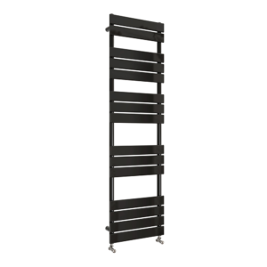 Black Designer Flat Panel Heated Towel Rail Radiator