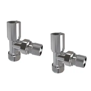 Chrome Manual Radiator Valves - Angled
