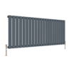Anthracite designer horizontal single flat panel radiator