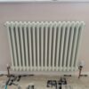 White traditional horizontal double column radiator